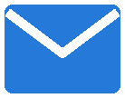 Same mail icon after one pixel of inward edge shrink on a dark background