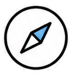 Extracted compass icon
